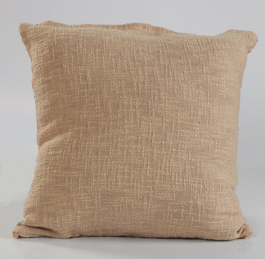 18" X 18" Taupe And Brown 100% Cotton Geometric Zippered Pillow FurniFindUSA
