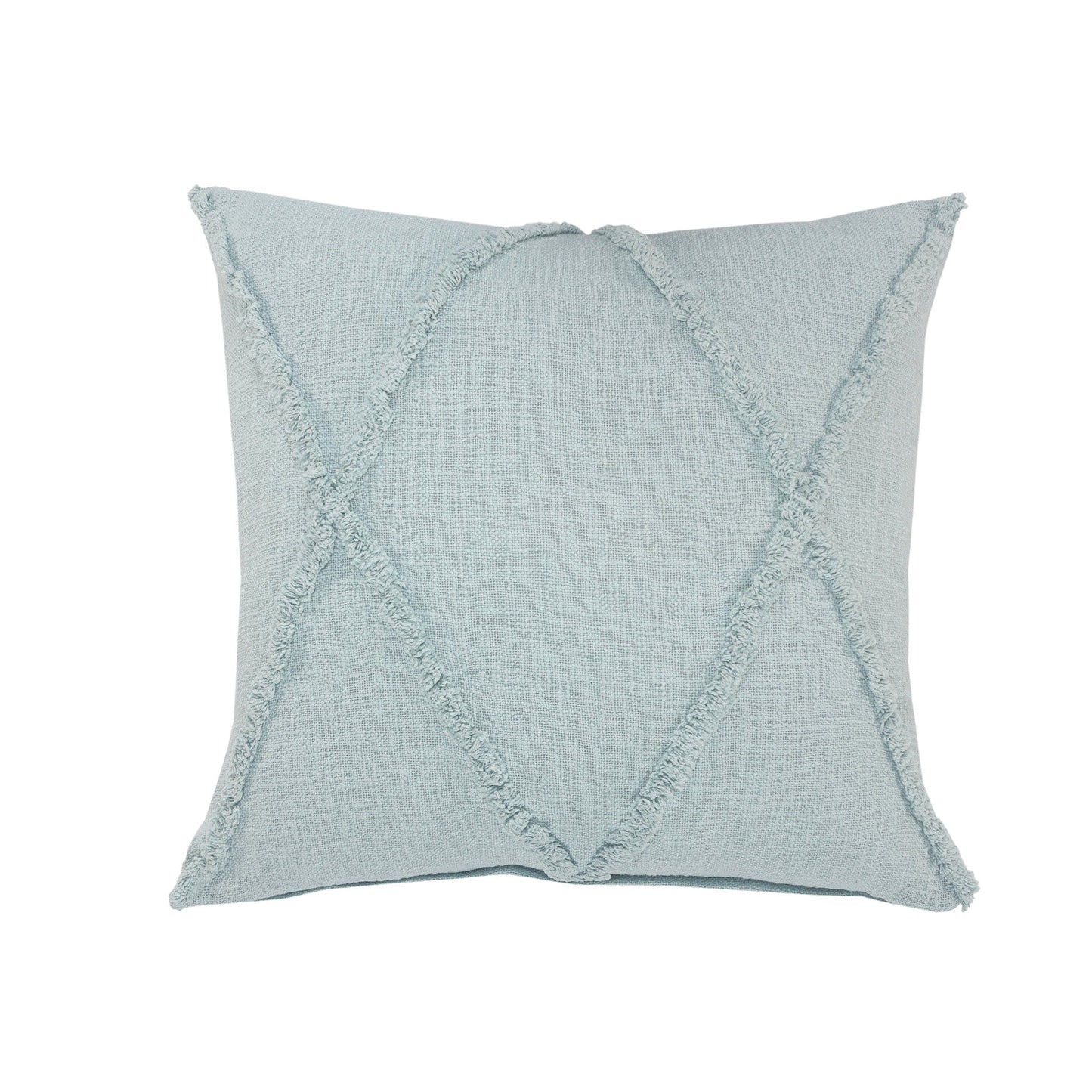 18" X 18" Palladian Blue 100% Cotton Zippered Pillow FurniFindUSA