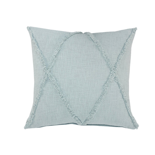 18" X 18" Palladian Blue 100% Cotton Zippered Pillow FurniFindUSA