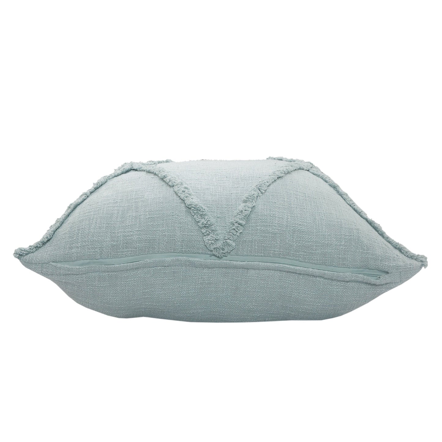 18" X 18" Palladian Blue 100% Cotton Zippered Pillow FurniFindUSA