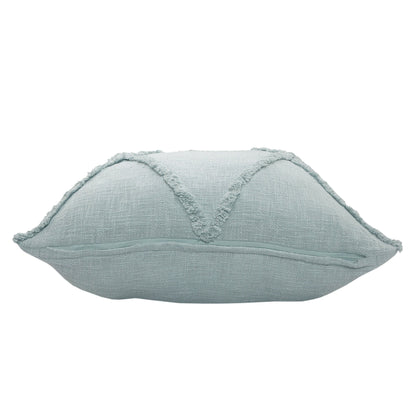 18" X 18" Palladian Blue 100% Cotton Zippered Pillow FurniFindUSA