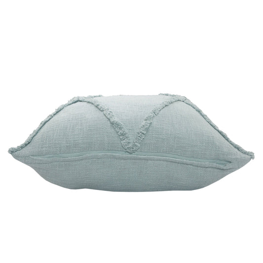 18" X 18" Palladian Blue 100% Cotton Zippered Pillow FurniFindUSA