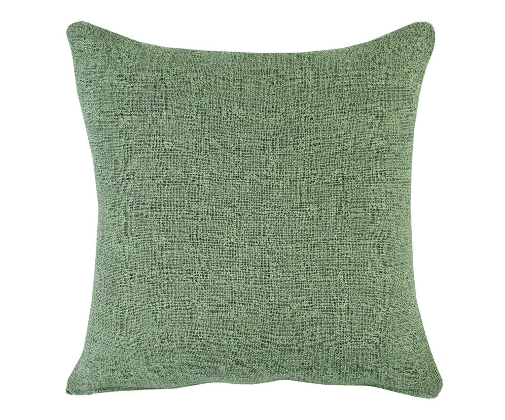 20" X 20" Forest Green Diamond Cotton Zippered Pillow FurniFindUSA
