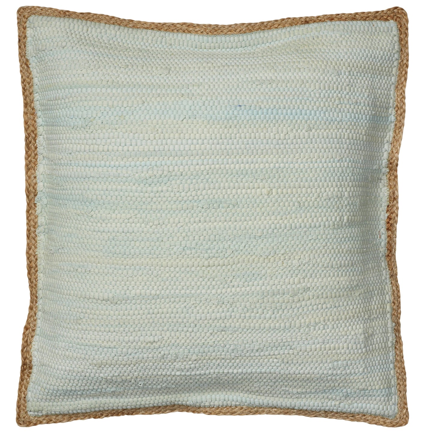 20" X 20" Beige and Green Cotton Blend Zippered Pillow FurniFindUSA