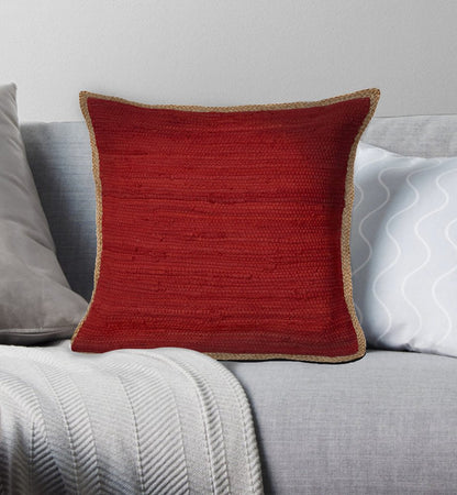 20" Red Cotton Throw Pillow HomeRoots