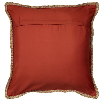 20" x 20" Red 100% Cotton Zippered Pillow FurniFindUSA
