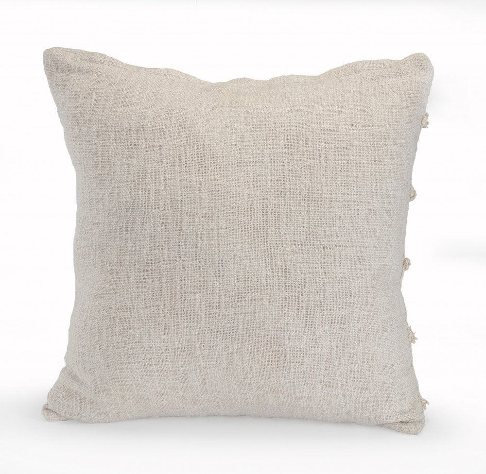 20" X 20" Birch 100% Cotton Zippered Pillow HomeRoots