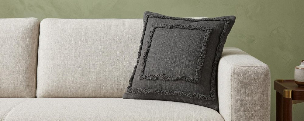 20" Gray Cotton Throw Pillow HomeRoots
