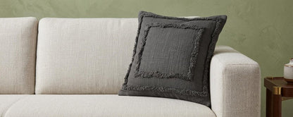 20" Gray Cotton Throw Pillow HomeRoots