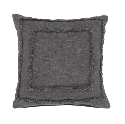 20" Gray Cotton Throw Pillow HomeRoots