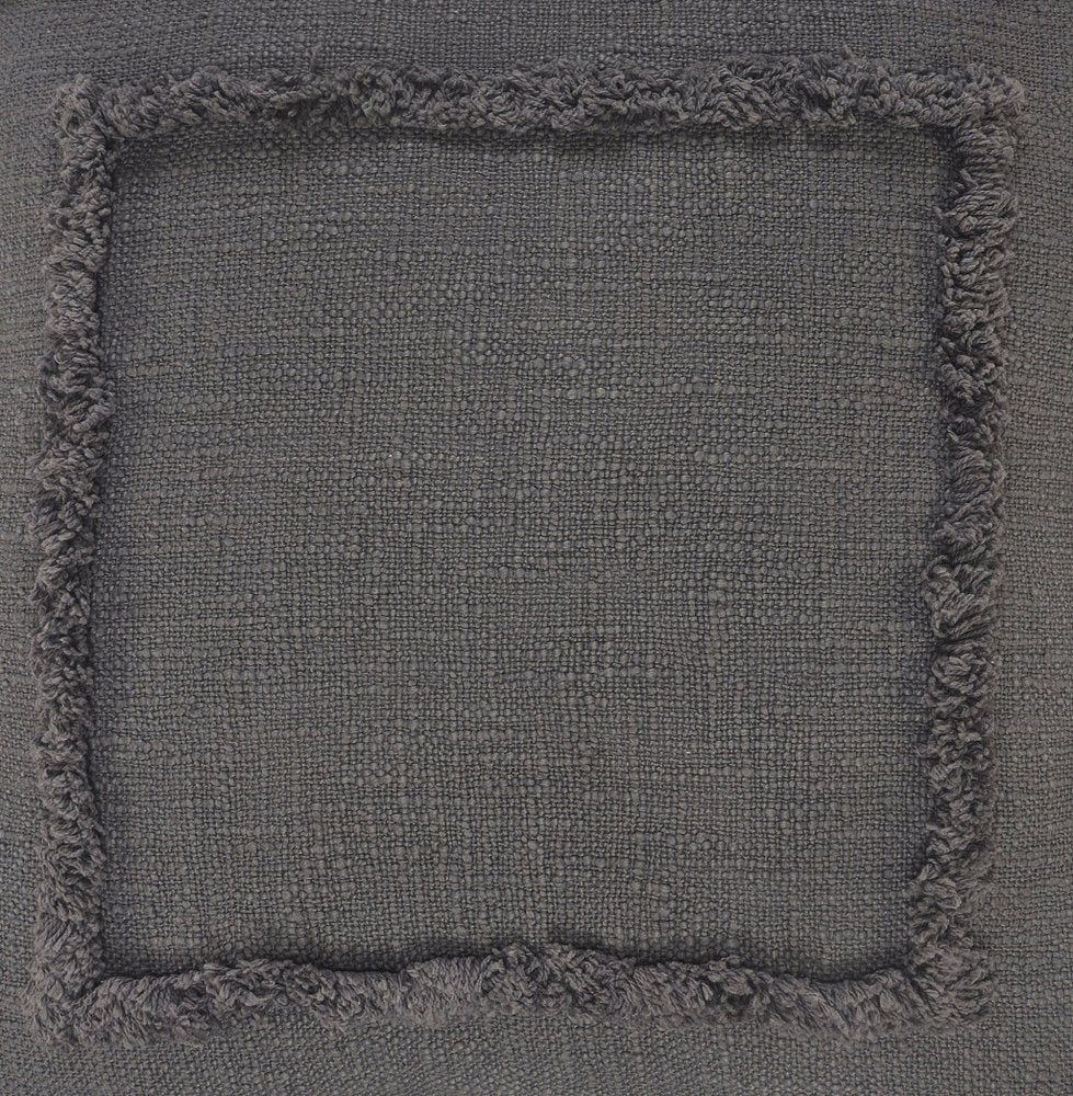 20" Gray Cotton Throw Pillow HomeRoots