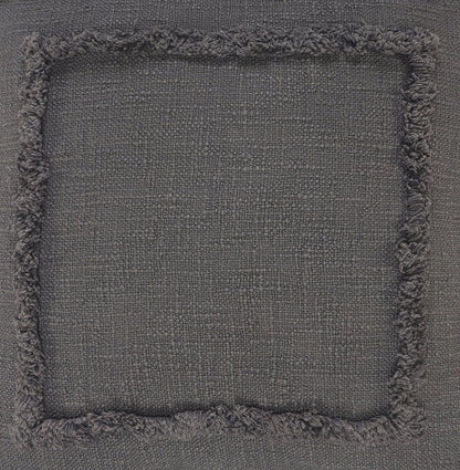 20" Gray Cotton Throw Pillow HomeRoots