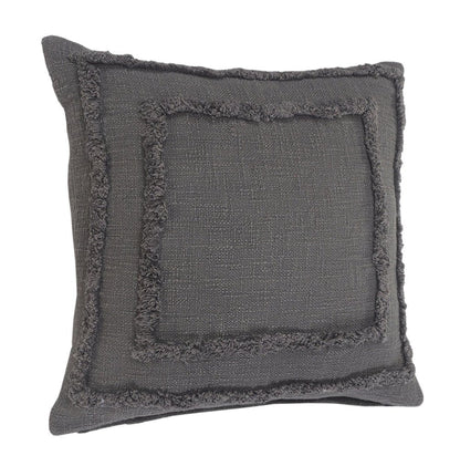20" Gray Cotton Throw Pillow HomeRoots