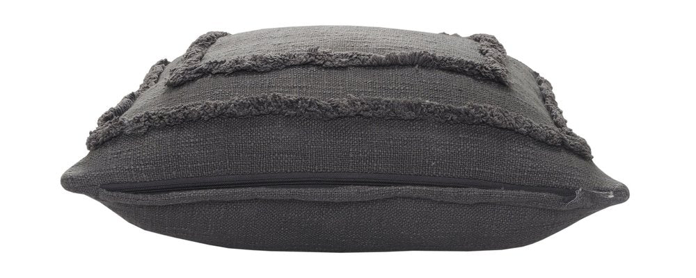 20" Gray Cotton Throw Pillow HomeRoots