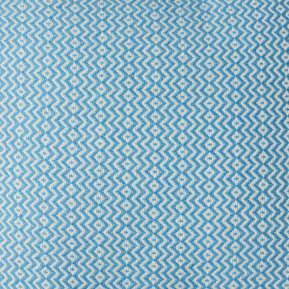 18" X 18" Light Blue 100% Cotton Geometric Zippered Pillow — view 7