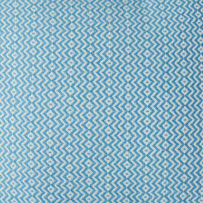 18" X 18" Light Blue 100% Cotton Geometric Zippered Pillow HomeRoots