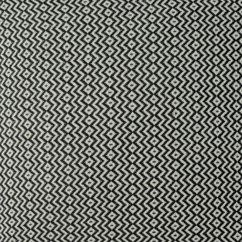 18" X 18" Black 100% Cotton Geometric Zippered Pillow HomeRoots
