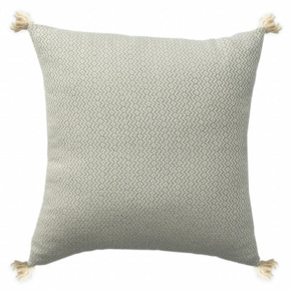 18" X 18" Light Gray 100% Cotton Geometric Zippered Pillow HomeRoots