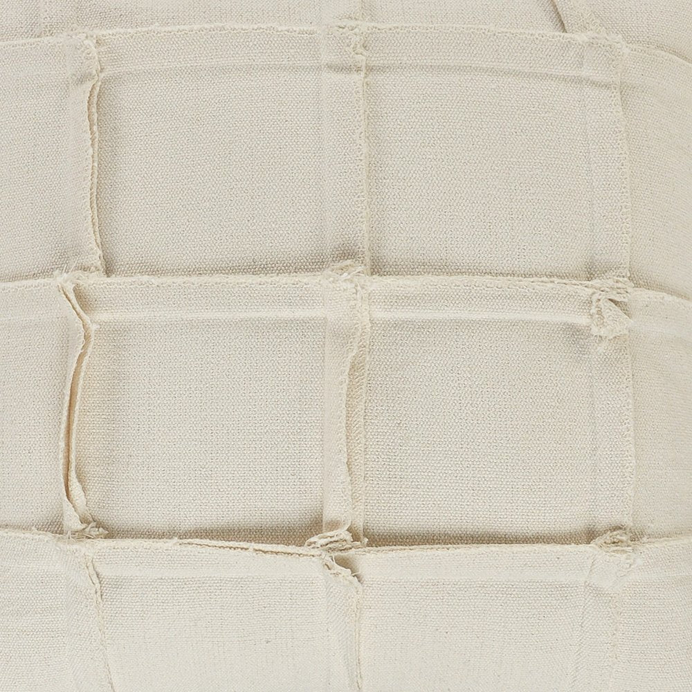 20" Beige Cotton Throw Pillow — view 2