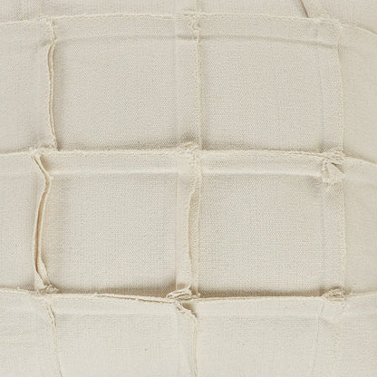 20" Beige Cotton Throw Pillow