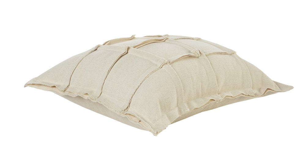 20" Beige Cotton Throw Pillow — view 7