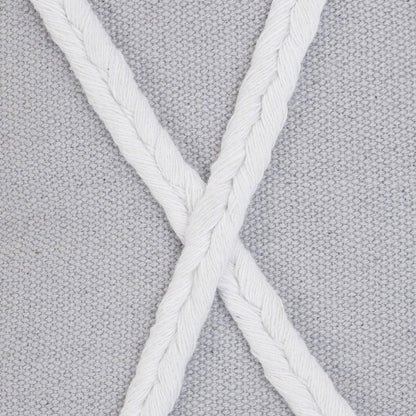 20" X 20" Light Gray And White 100% Cotton Coastal Zippered Pillow HomeRoots