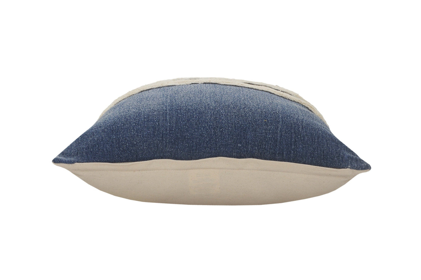 20" X 20" Dusty Blue And White 100% Cotton Striped Zippered Pillow FurniFindUSA