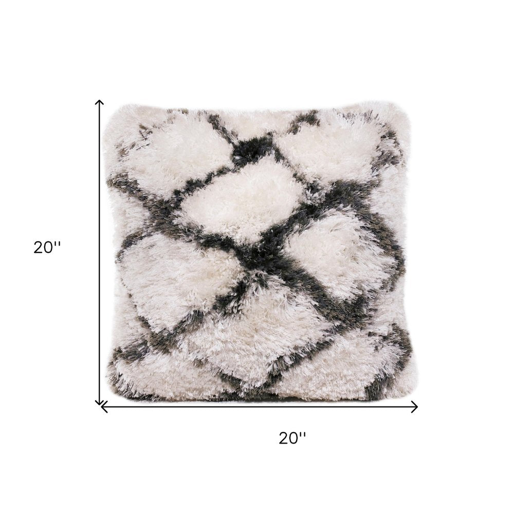 20" Black And White Geometric Throw Pillow HomeRoots