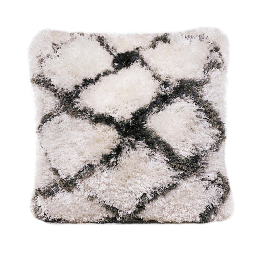 20" Black And White Geometric Throw Pillow — view 4