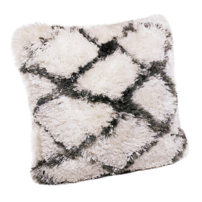 20" X 20" Black And White Polyester Geometric Zippered Pillow FurniFindUSA