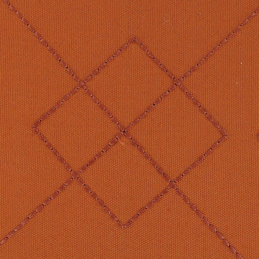 20" Orange And Dark Orange Diamond Cotton Throw Pillow — view 2