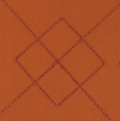 20" Orange And Dark Orange Diamond Cotton Throw Pillow