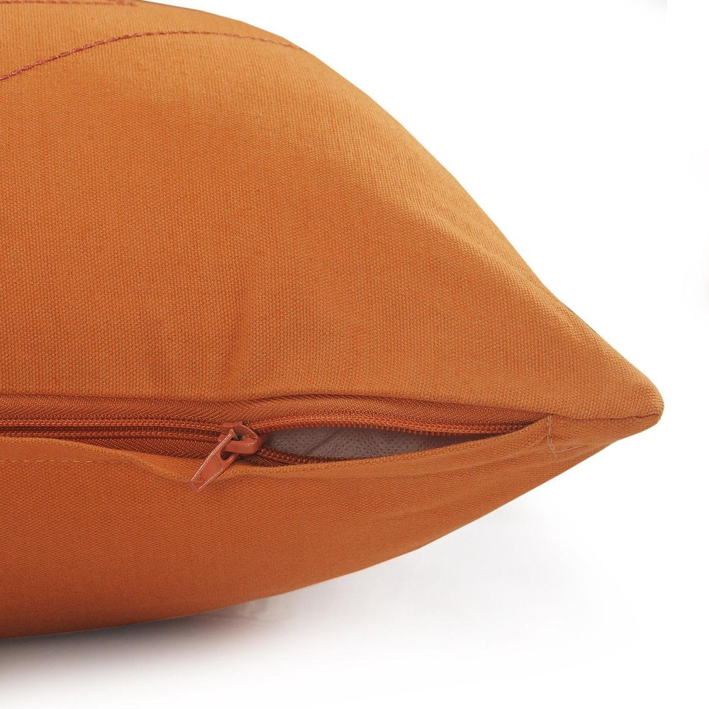 20" Orange And Dark Orange Diamond Cotton Throw Pillow — view 3