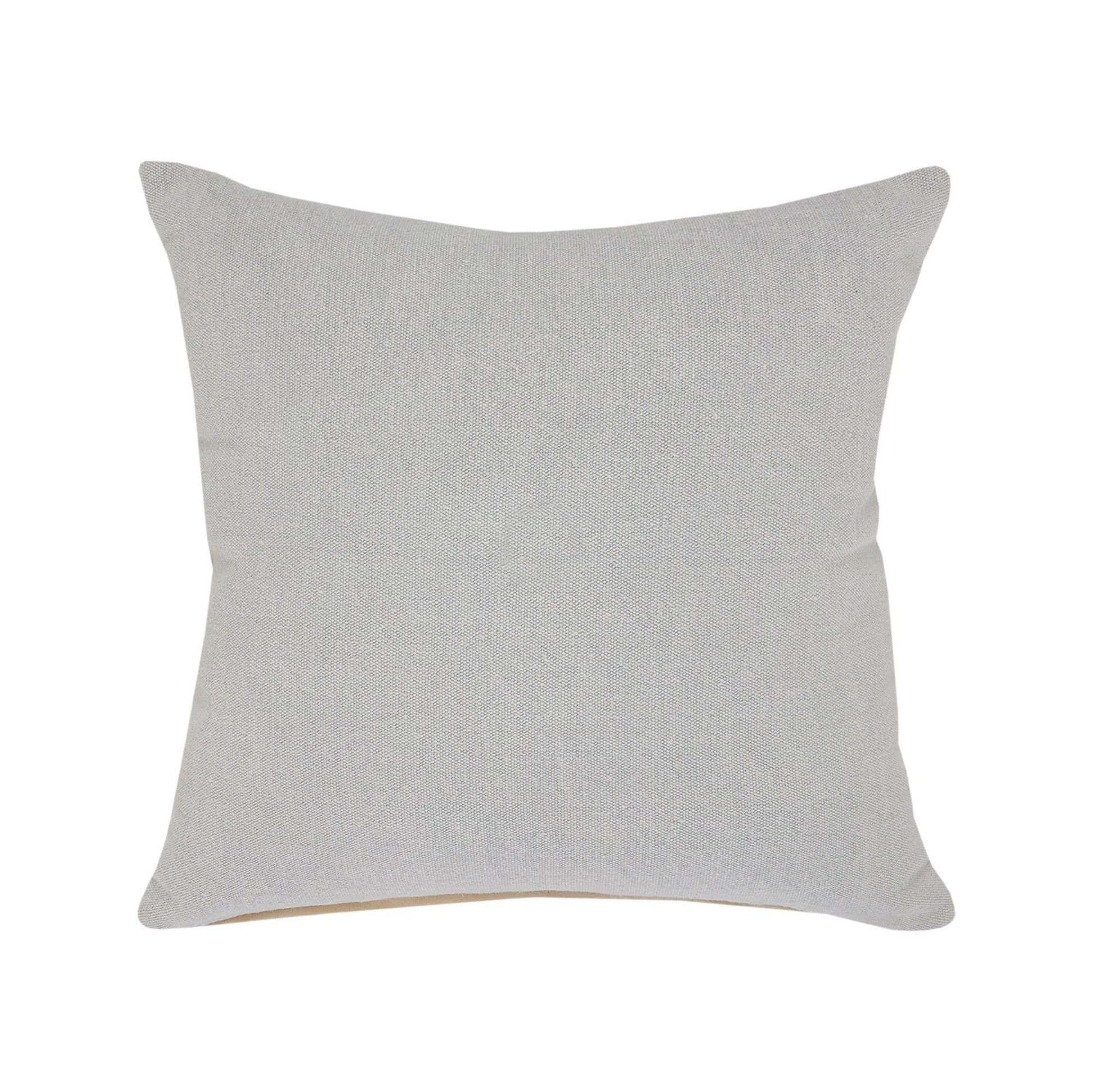 20" X 20" Light Gray And Micro Chip Gray 100% Cotton Zippered Pillow FurniFindUSA