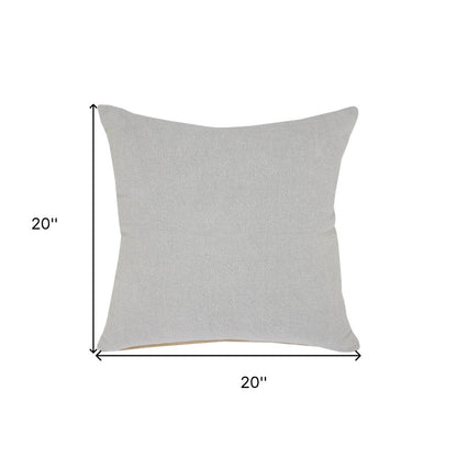 20" Gray Cotton Throw Pillow HomeRoots