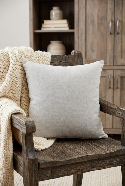 20" Gray Cotton Throw Pillow HomeRoots