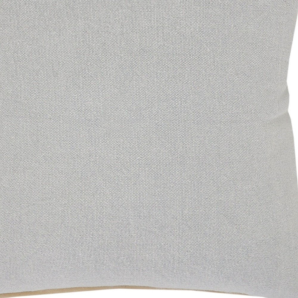 20" Gray Cotton Throw Pillow — view 7