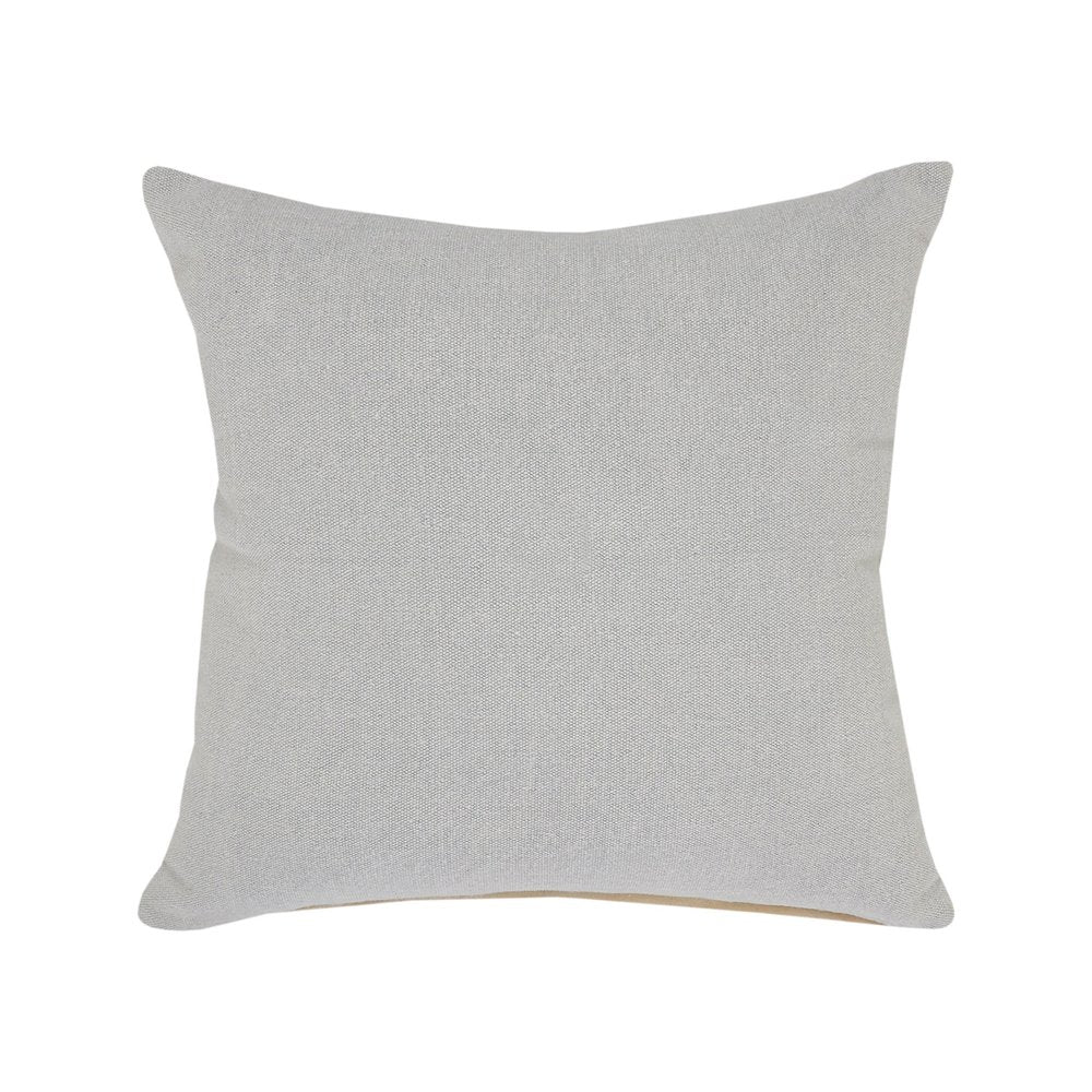 20" Gray Cotton Throw Pillow — view 4