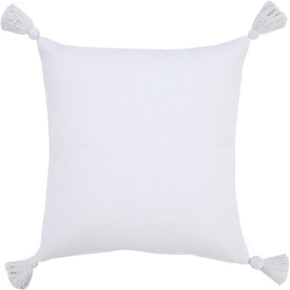20" X 20" White 100% Cotton Zippered Pillow FurniFindUSA
