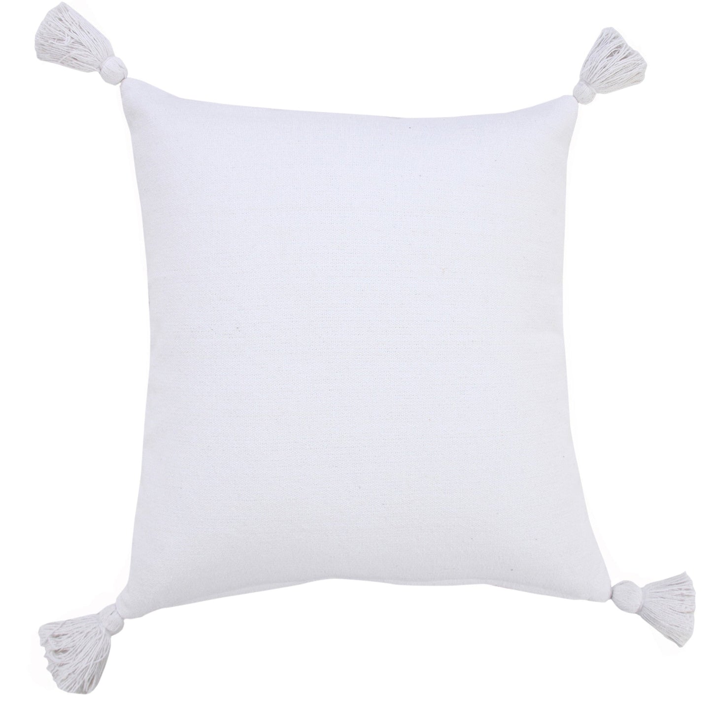 20" X 20" White 100% Cotton Zippered Pillow FurniFindUSA