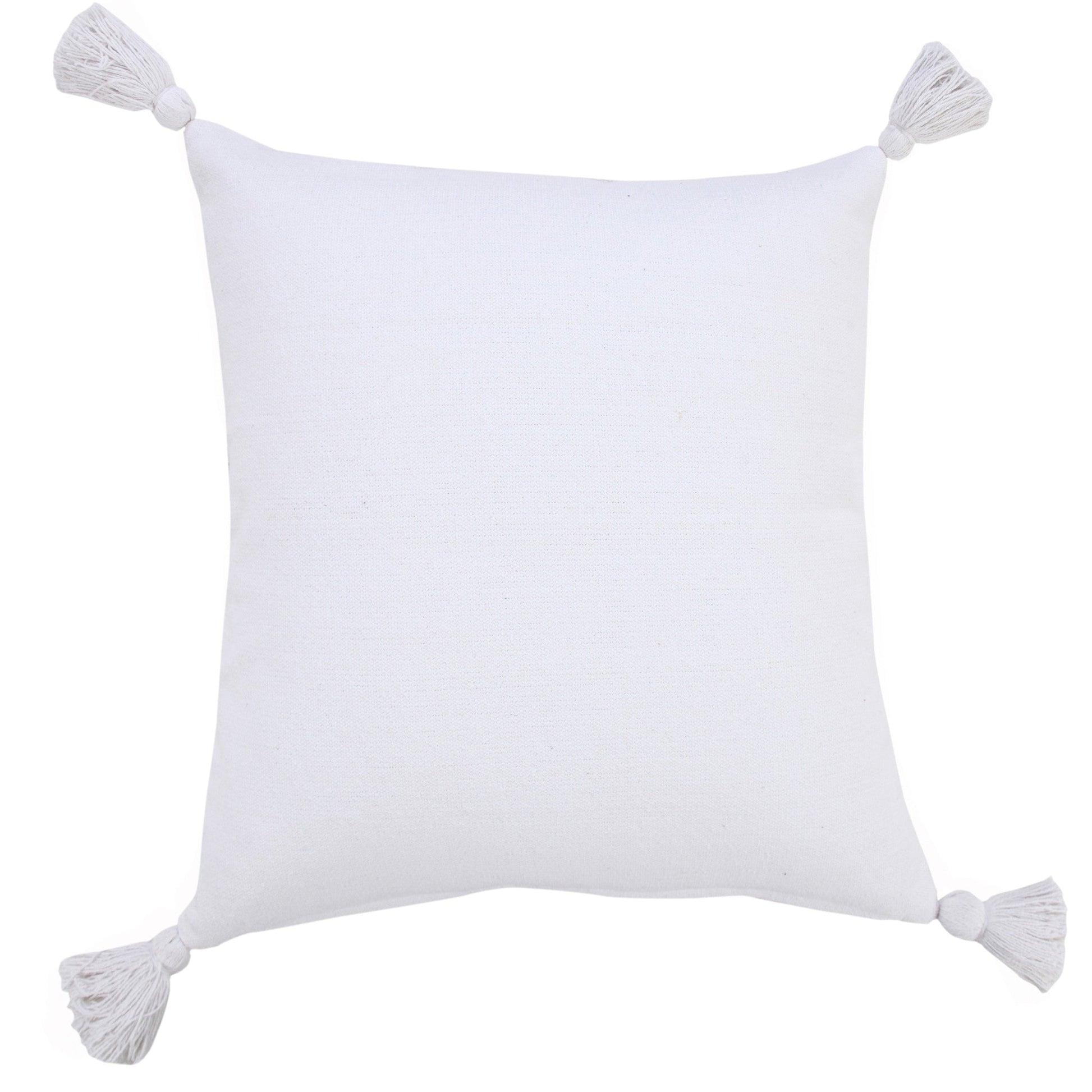 20" X 20" White 100% Cotton Zippered Pillow FurniFindUSA
