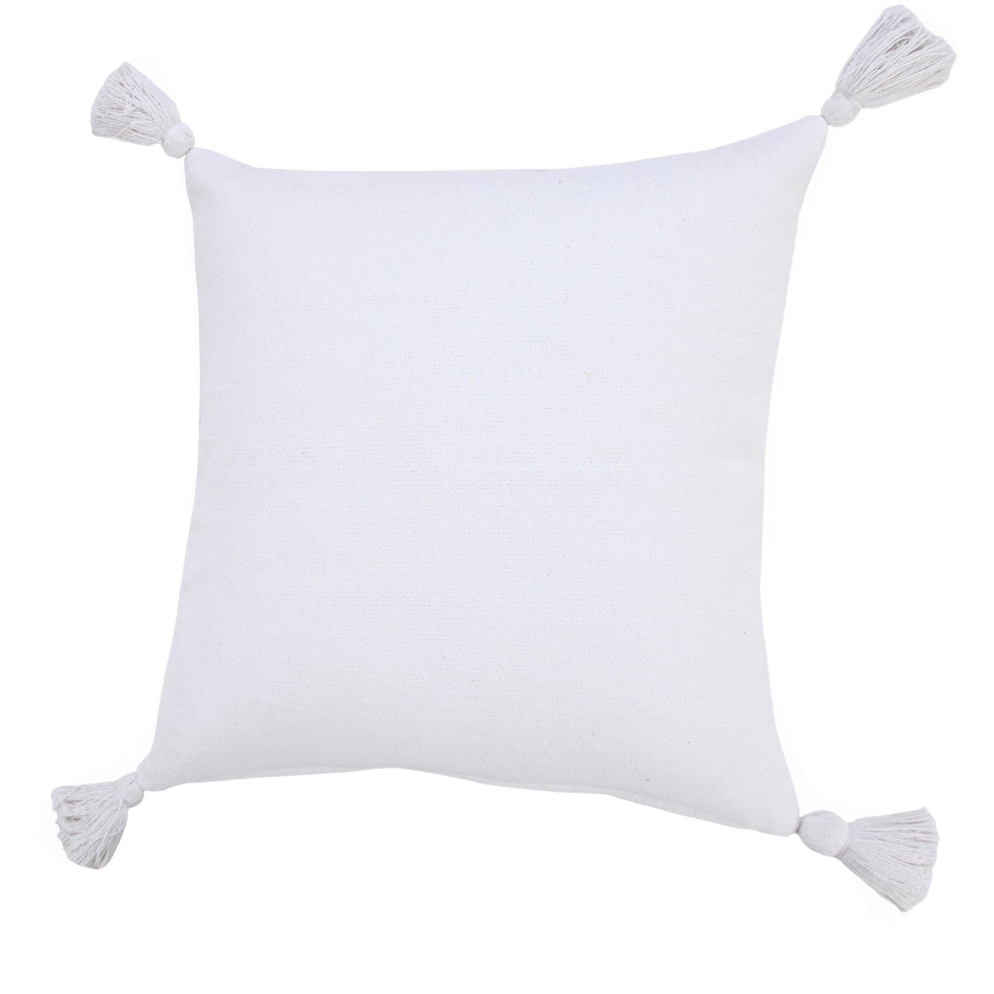 20" X 20" White 100% Cotton Zippered Pillow FurniFindUSA