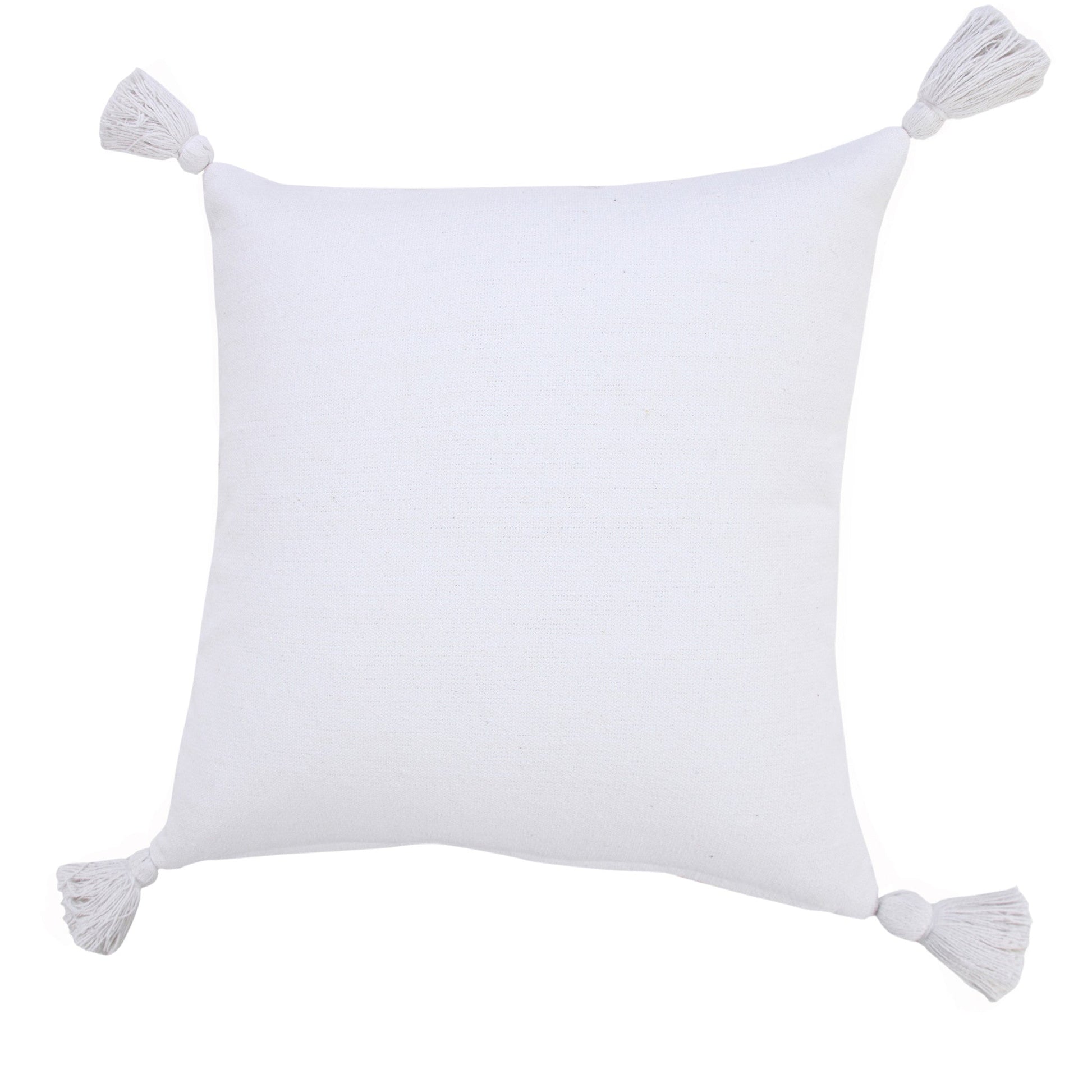 20" X 20" White 100% Cotton Zippered Pillow FurniFindUSA