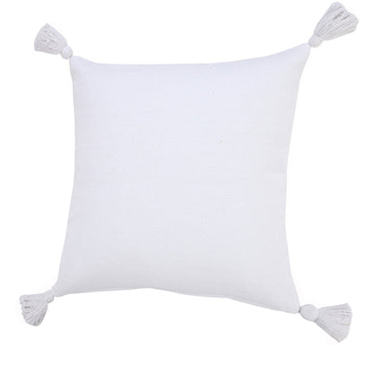 20" X 20" White 100% Cotton Zippered Pillow FurniFindUSA