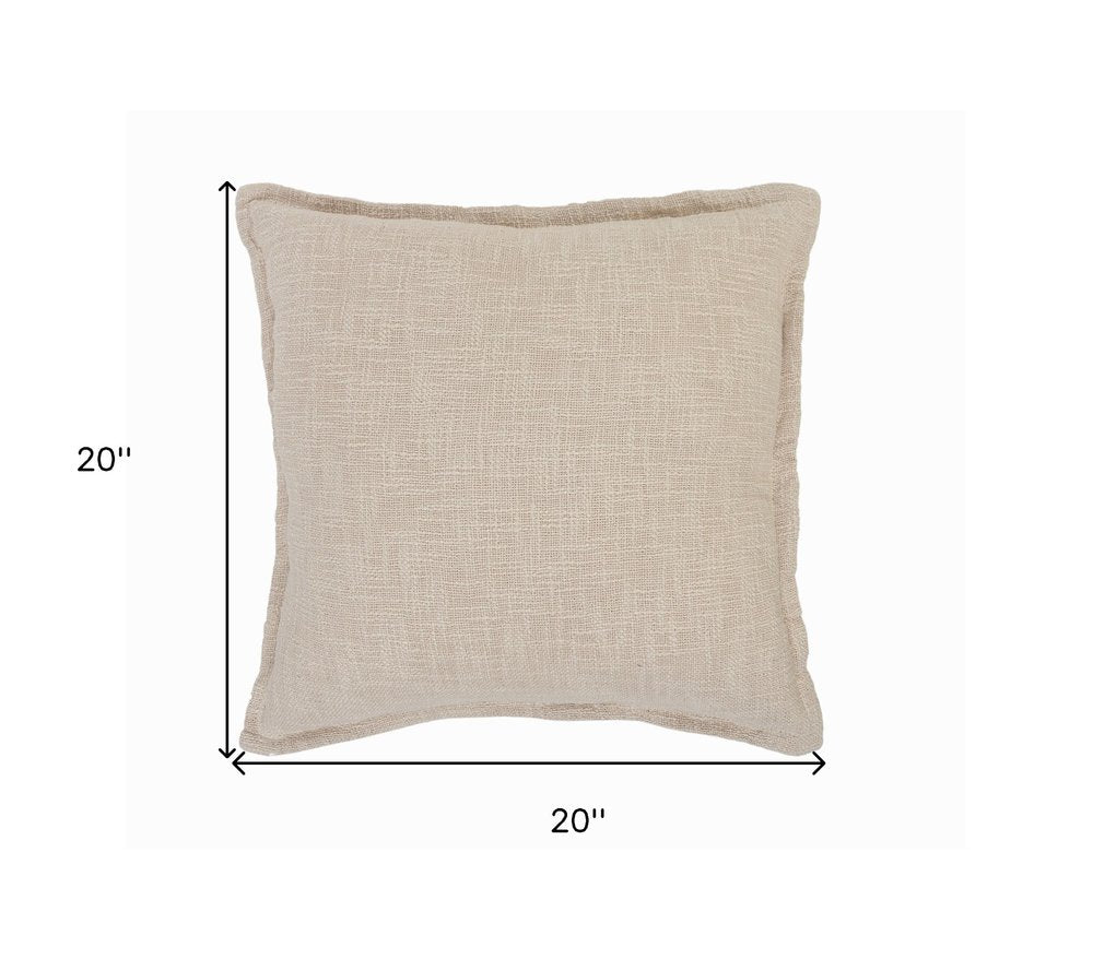 20" X 20" Birch 100% Cotton Zippered Pillow — view 7