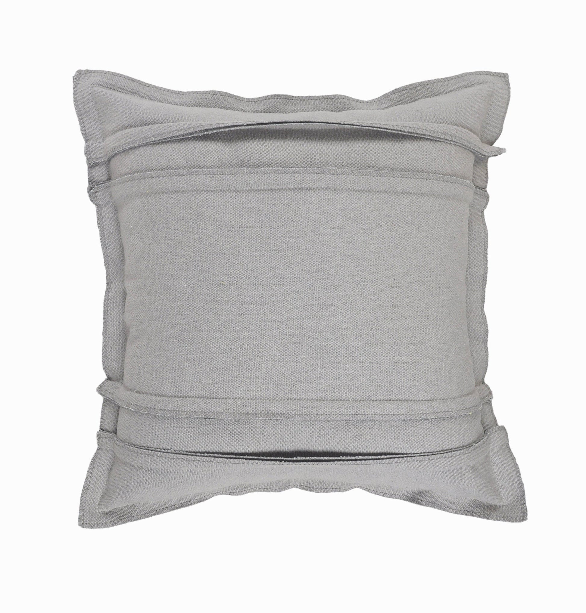 20" X 20" Light Gray Cotton Zippered Pillow FurniFindUSA