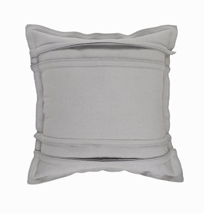 20" X 20" Light Gray Cotton Zippered Pillow FurniFindUSA