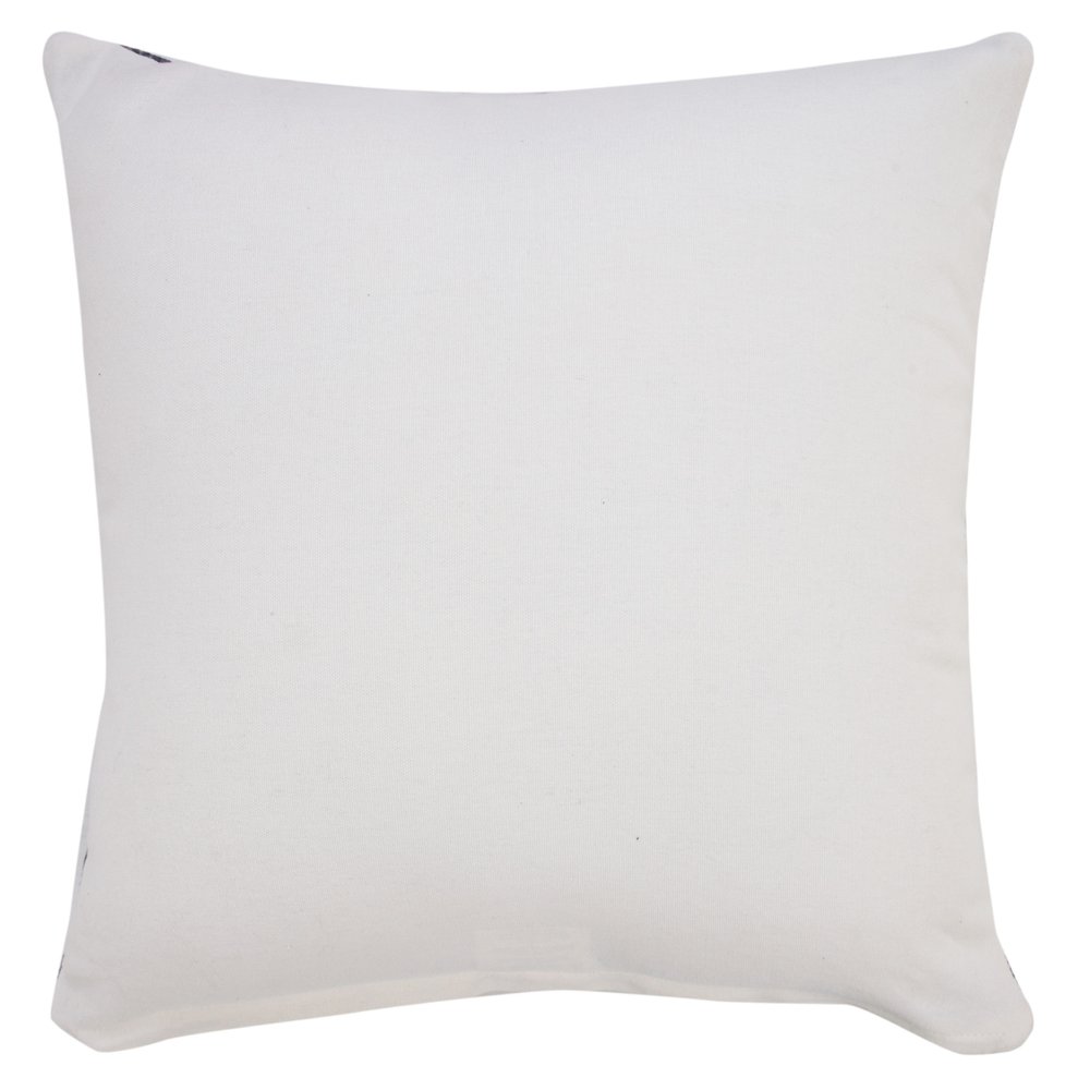 20" X 20" Navy And White 100% Cotton Geometric Zippered Pillow — view 6
