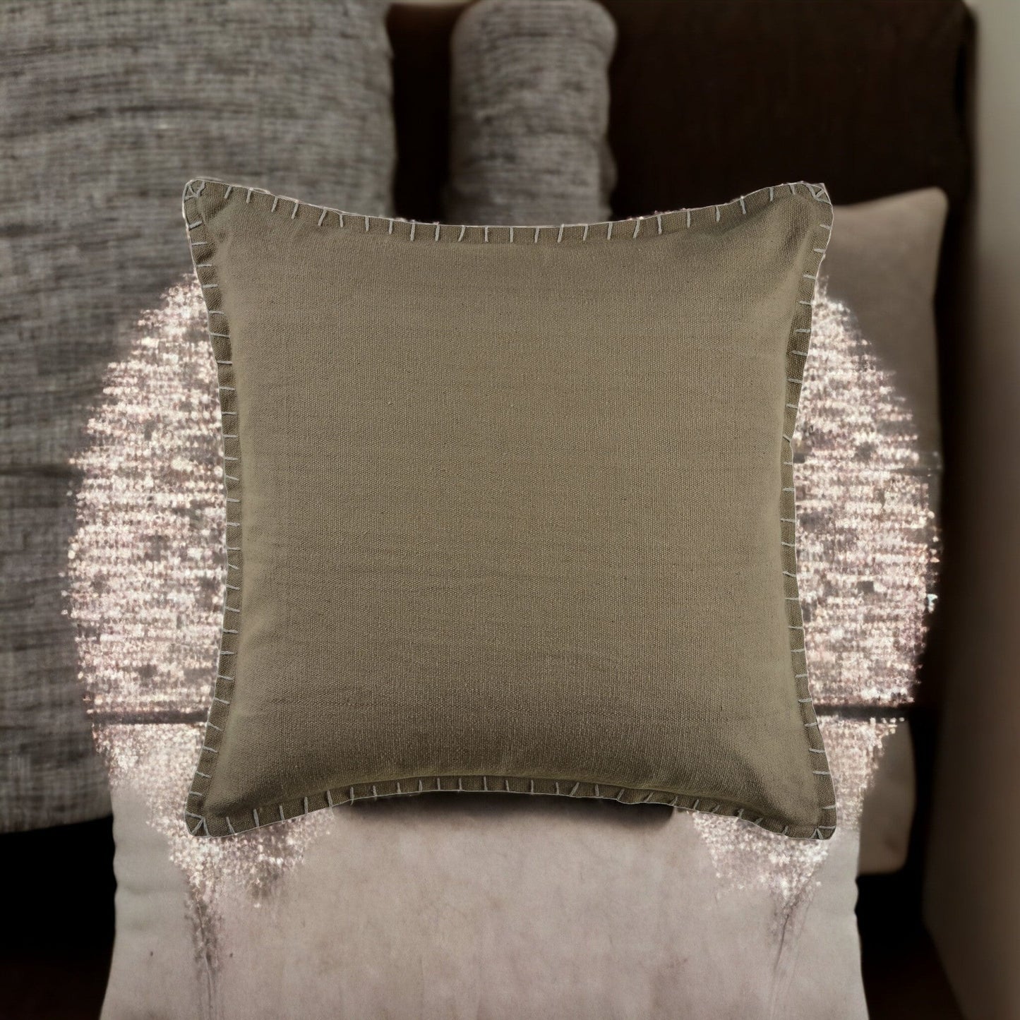 22" X 22" Birch 100% Cotton Zippered Pillow FurniFindUSA