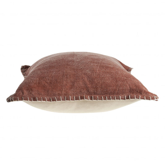 24" X 24" Clay 100% Cotton Zippered Pillow FurniFindUSA
